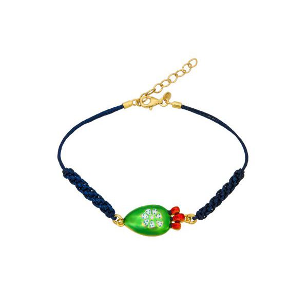 Thread bracelet with fig blade blue M'AMI Sicily Jewels