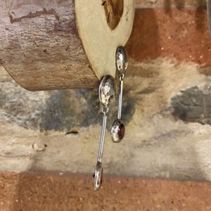3. Orecchini martellati grigio argento BRASS Workshop 24or54