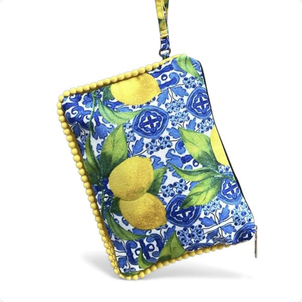 3. Pochette limoni con polsino Blu BRASS Workshop ps03