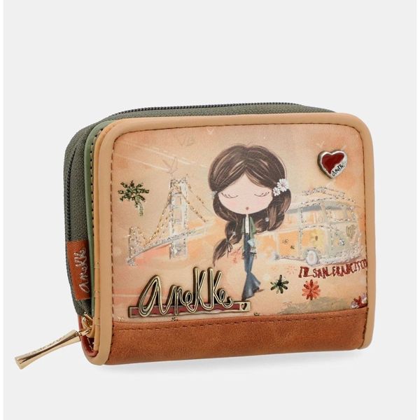 3. Mini portafogli RFID Anekke Peace&Love beige Anekke 38809-903