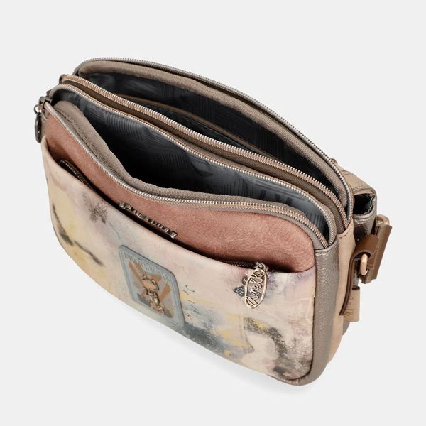 Sac à Bandoulière Anekke Bleu Marine Taille Moyenne - Tissu Poliestere - Réf 38753