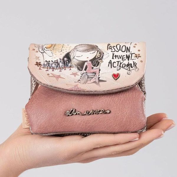 Hollywod coin purse with flap beige Anekke 38709-016
