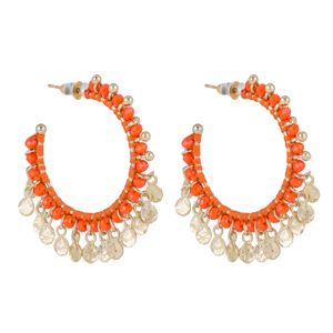 E688G earrings orange House Of Tuhina