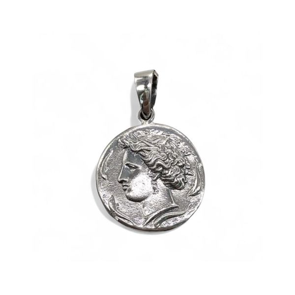 1. Arethusa coin pendant silver grey BRASS Workshop paa01