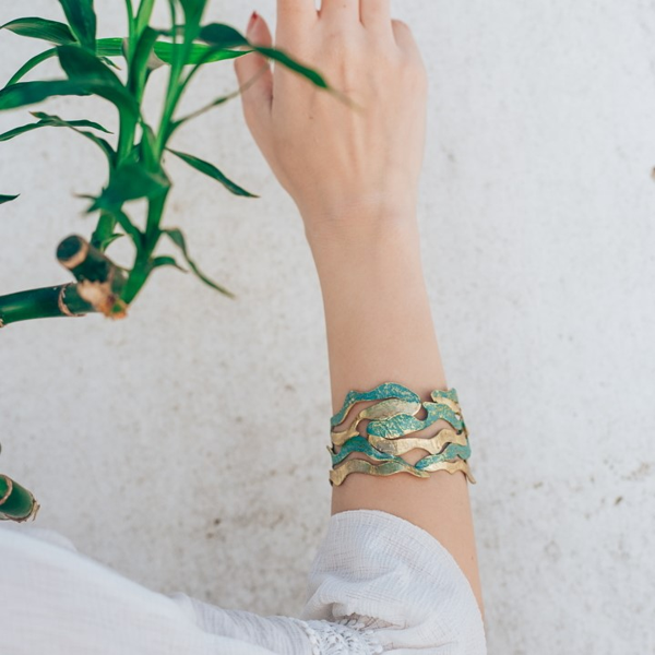1. Bracciale Fairy verde ossidato KALLIOPE Handmade Jewelry gb1162