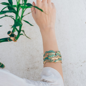 1. Bracciale Fairy verde ossidato