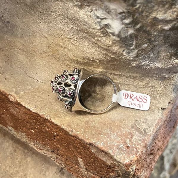 4. Garnet dome ring garnet BRASS Workshop 24an23