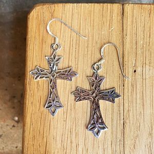 Orecchini A Croce In Argento 925 Con Design Origami – Pendenti A Goccia – Ipoallergenici – Regalo Per Donne Con Panno E Scatola