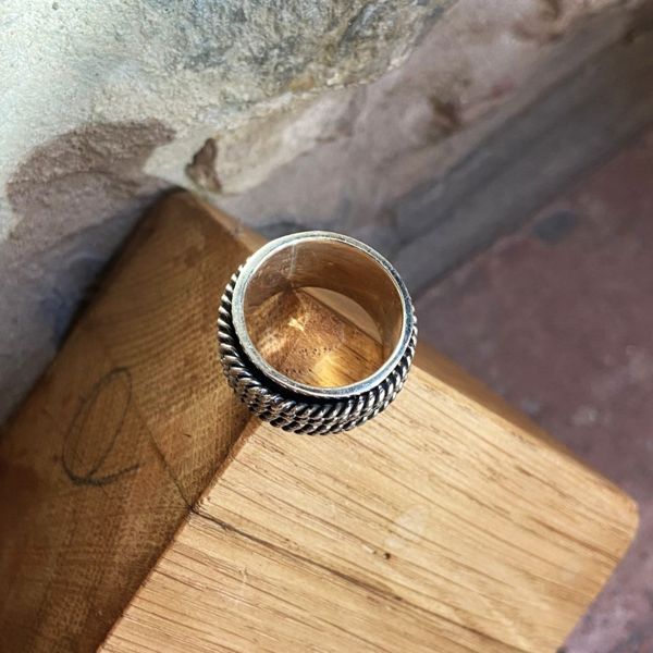 2. Wide ring spinner silver grey BRASS Workshop 24an27