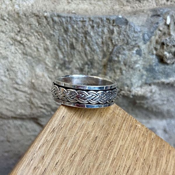 Anello Largo Cassini In Argento 925 Massiccio | Design Moderno Spazzolato E Lucido | Gioiello Donna Di Tendenza | 3RAX