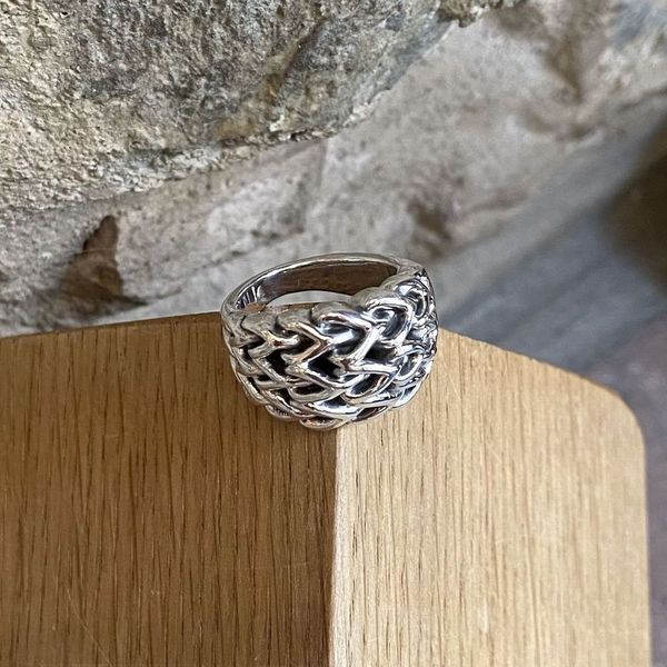 3. Anello Trame grigio argento BRASS Workshop 24an37