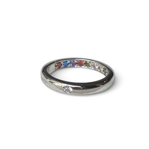 4. Anello chakra grigio argento