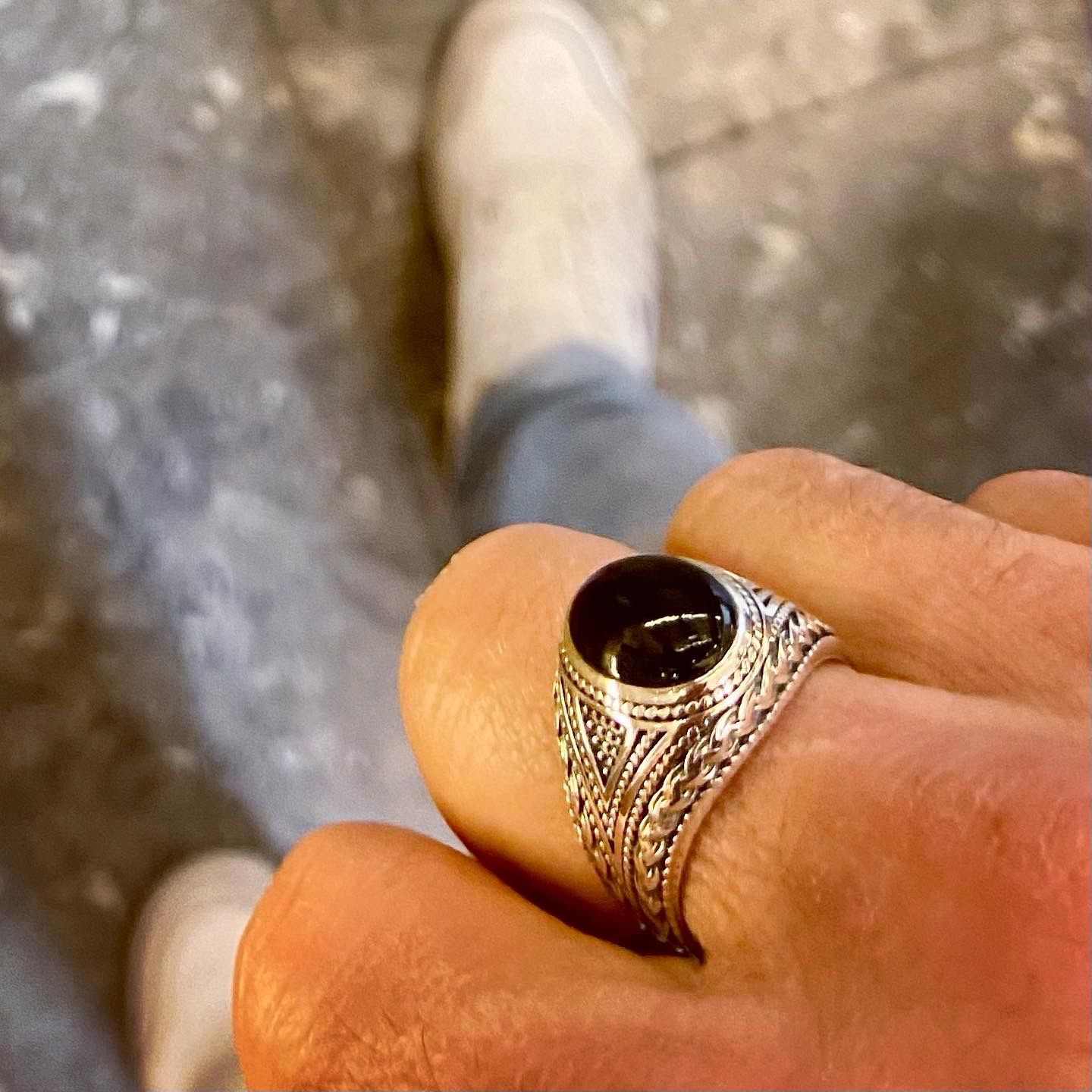 ANELLO DA UOMO Acciaio con Onice nero misure Italiane 19, 22, 24, 26 EUR 17,90 - IT ANELLO DA UOMO Acciaio con Onice nero misure Italiane 19, 22, 24, 26 EUR 17,90 - IT