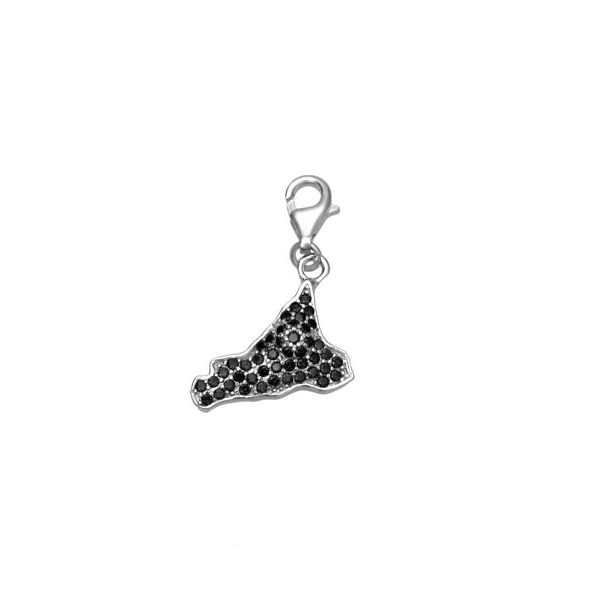 Black, Sicily silver charm Black M'AMI Sicily Jewels