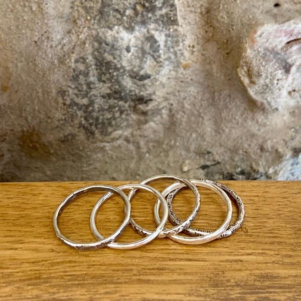 2. 5 Ring composition silver grey BRASS Workshop 24an47
