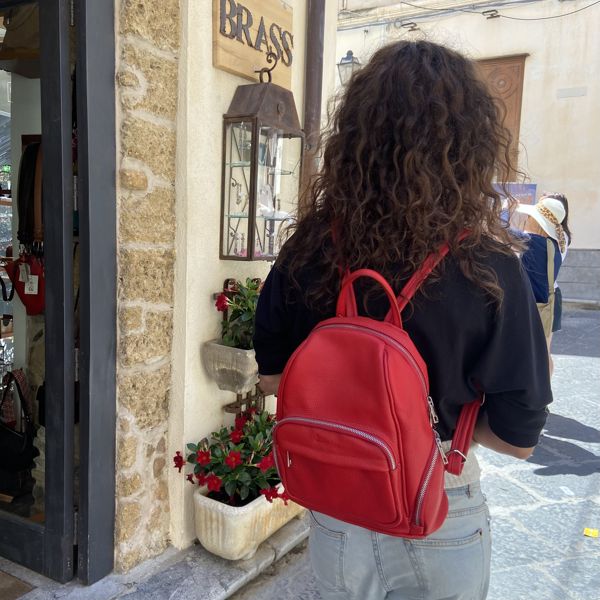 1. Backpack 106 Red BRASS Workshop bd106