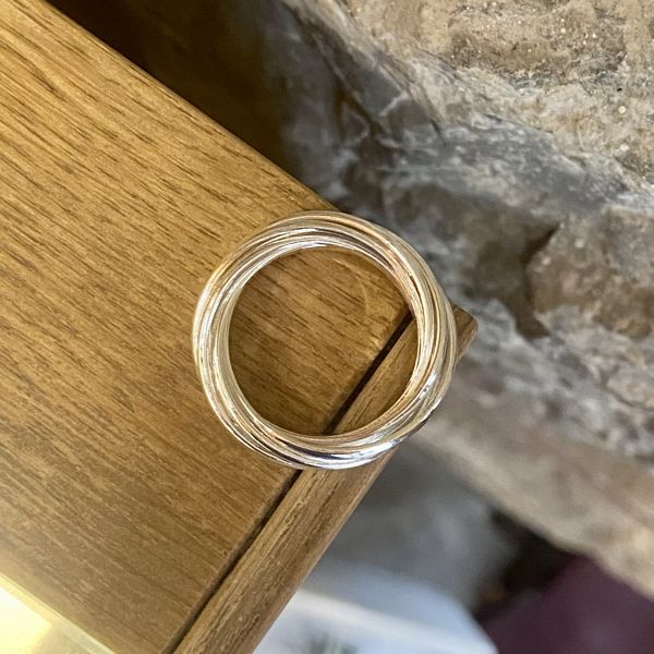 1. 7 wedding ring silver grey BRASS Workshop 24an48
