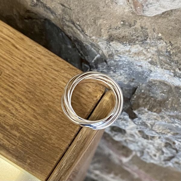 3. Anello 5 fascia multipla grigio argento BRASS Workshop 24an49