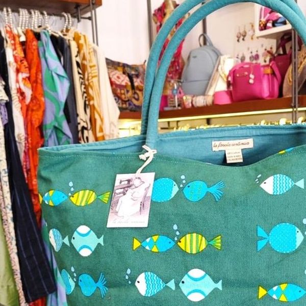2. Borsa Camilla Crazy fish verde BRASS Workshop ca-cr-fi