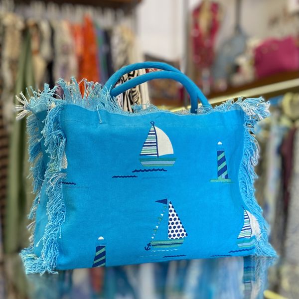 2. Boat rectangular bag turquoise BRASS Workshop md-ba