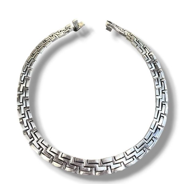 4. Girocollo moduli grigio argento BRASS Workshop 24cl10