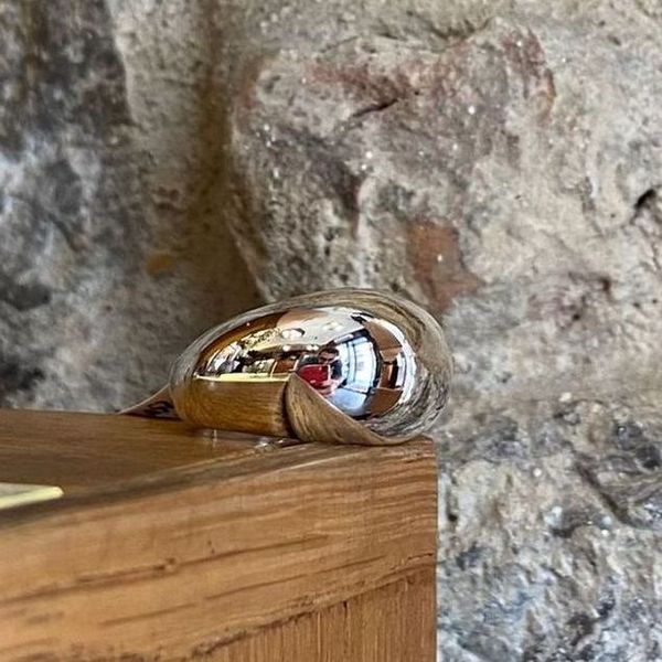 4. Anello classic bombato grigio argento BRASS Workshop 24an52