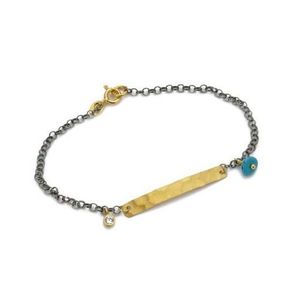 Hammered plate bracelet gold Arteon