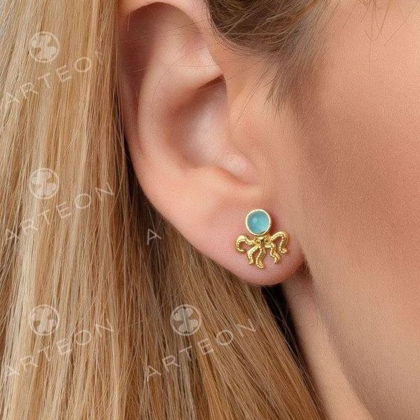 2. Octopus earrings blue Arteon 51391-000