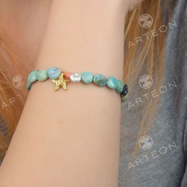 2. Larimar stone bracelet teal Arteon 12634-000