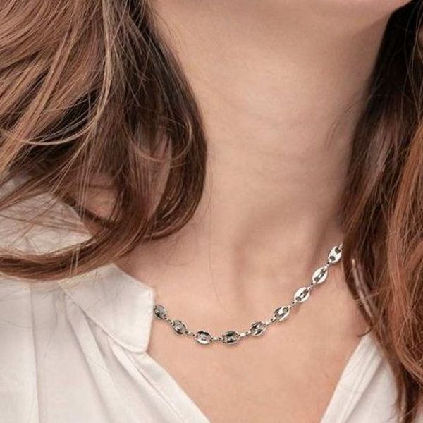 2. Collana catena Marine grigio acciaio Marlù Gioielli 33cn0027