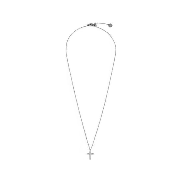 1. Cross necklace 1.4 cm steel grey Marlù Gioielli 31cn0005-w