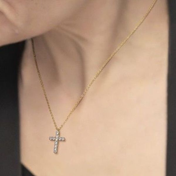 2. Collana croce 1,4 cm oro Marlù Gioielli 31cn0005-w