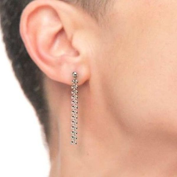 2. Chevron mesh earrings steel grey Marlù Gioielli 33or0058