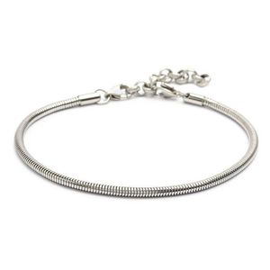 Cavigliera snake tondo grigio acciaio Marlù Gioielli