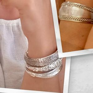2. Rigid spring bracelet silver grey