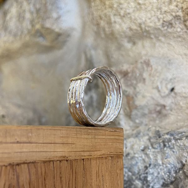 2. 5 x ring silver grey BRASS Workshop 24an63