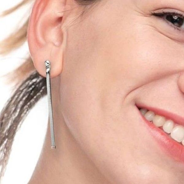 2. Snake chain pendant earrings steel grey Marlù Gioielli 33or0055