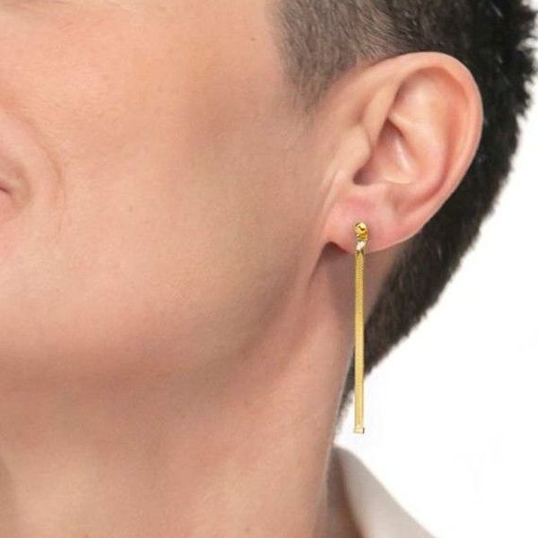 2. Snake chain pendant earrings gold Marlù Gioielli 33or0055