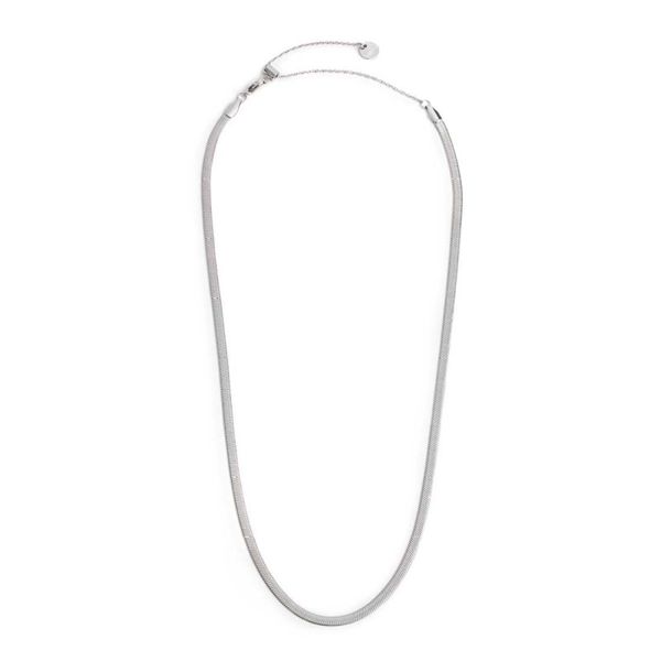 3. Flat snake link necklace steel grey Marlù Gioielli 33cn0025