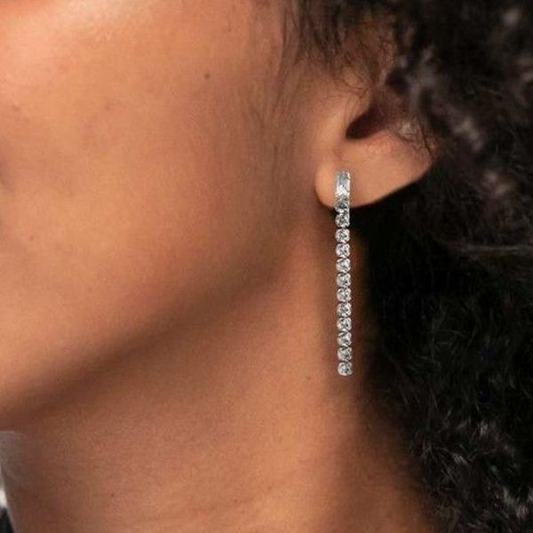 2. Tennis Chain pendent Earrings white Marlù Gioielli 31or0005