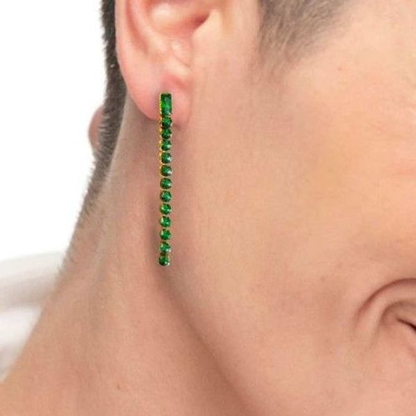 2. Orecchini catena tennis pendente verde Marlù Gioielli 31or0005g