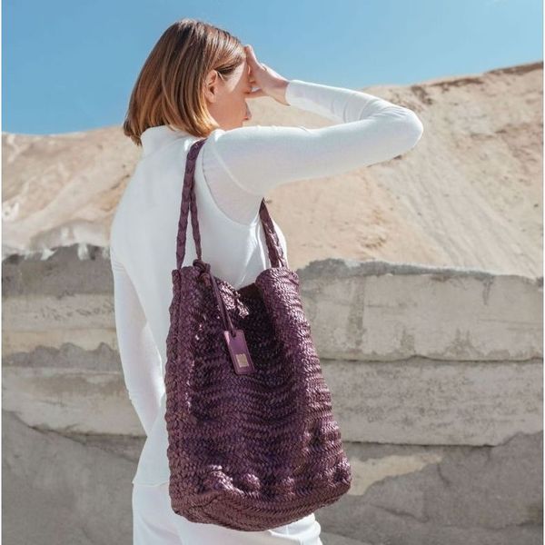 1. Borsa intrecciata BIBA Rubino malva BIBA rub1l