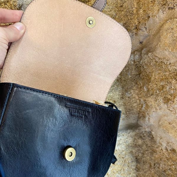 3. Borsa postina piccola nero BRASS Workshop ta-027