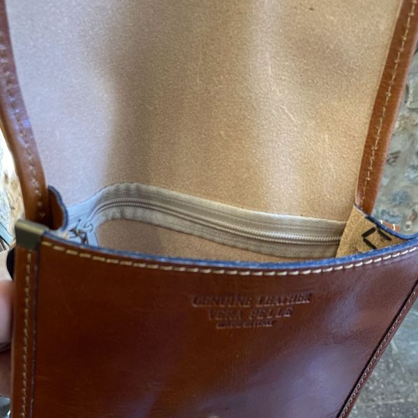 5. Small square bag brown BRASS Workshop ta-002/sq