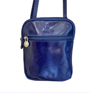 2. Small shoulder strap blue BRASS Workshop ta-030