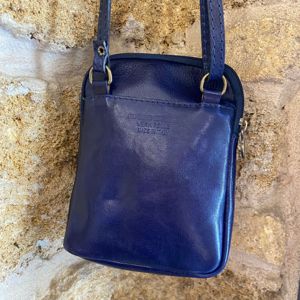 3. Small shoulder strap blue BRASS Workshop ta-030