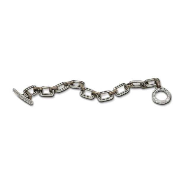 Bracciale A Maglia Barbazzale Glanzstücke München Per Donna In Argento 925 Dorato Oro Giallo – Con Zirconi Bianchi, Lunghezza Regolabile 15+3 Cm, Elegante