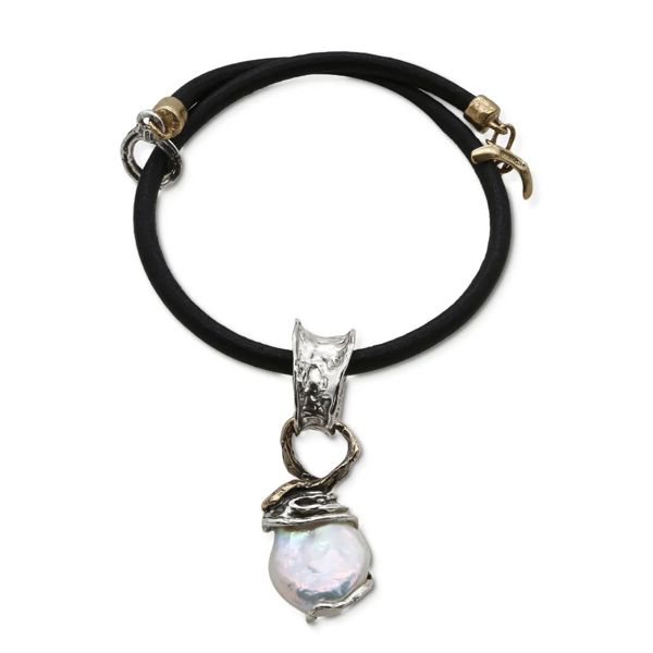1. Pendente perla barocca bianco Giuseppe Mandile cr114