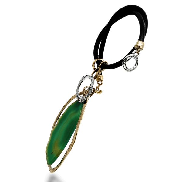 1. Pendente agata verde Giuseppe Mandile cr080
