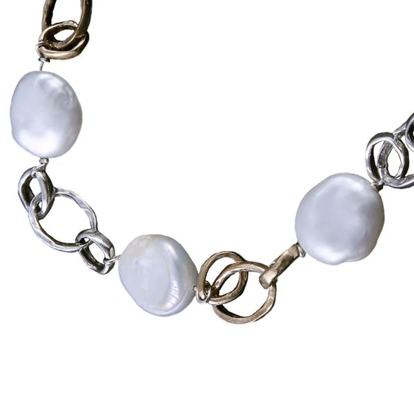1. Chain and stone bracelet white Giuseppe Mandile ba002